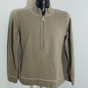 Tommy Bahama two sides sweater Reversible women 1/2 zipper knit size M